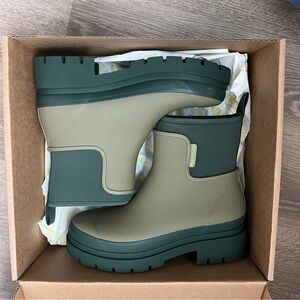 NWT Merry People Tully Gum Rain Boots Khaki Size EU 39 / US 8